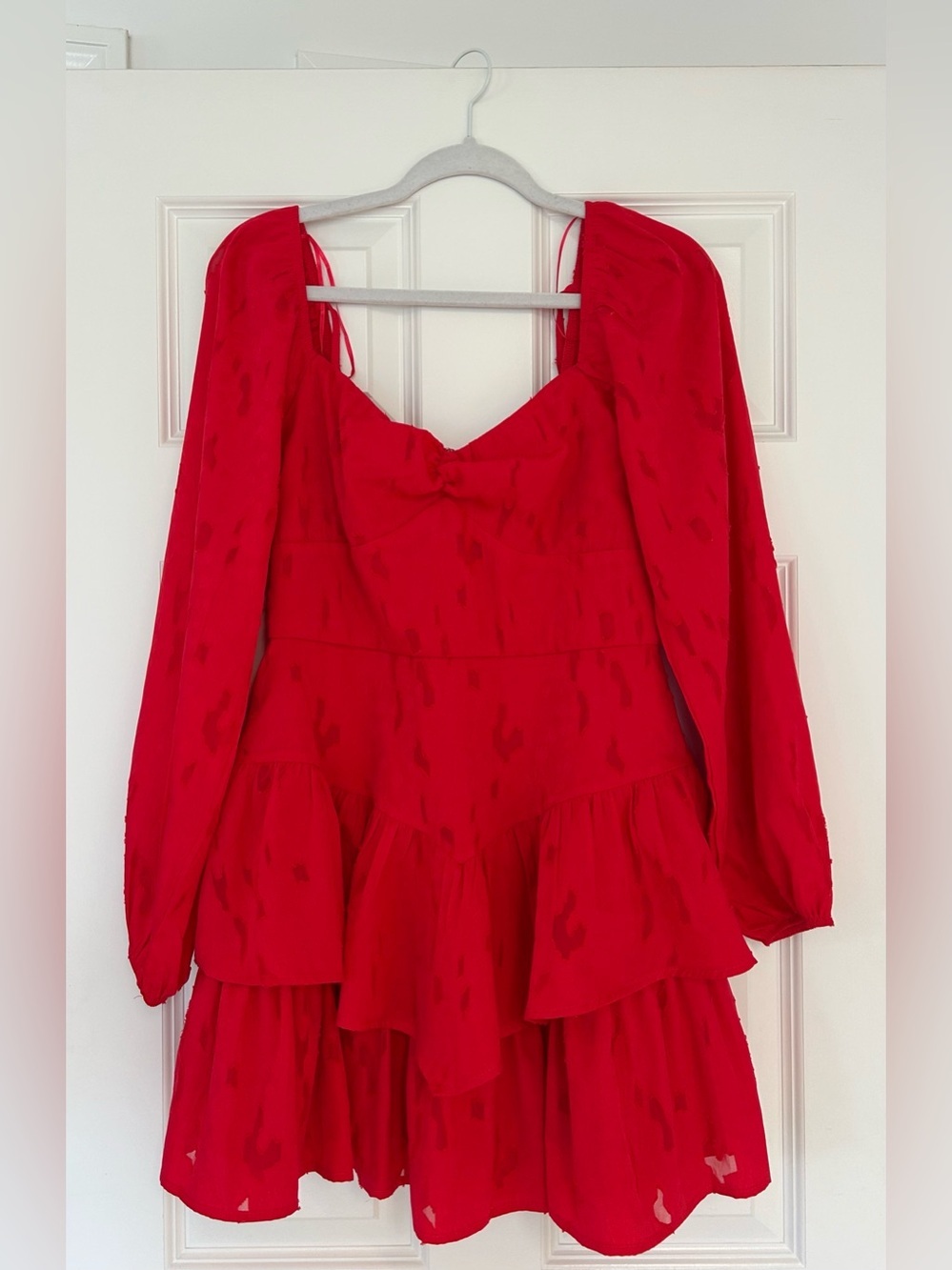 Francesca's Bright Red Ruffle Mini Dress